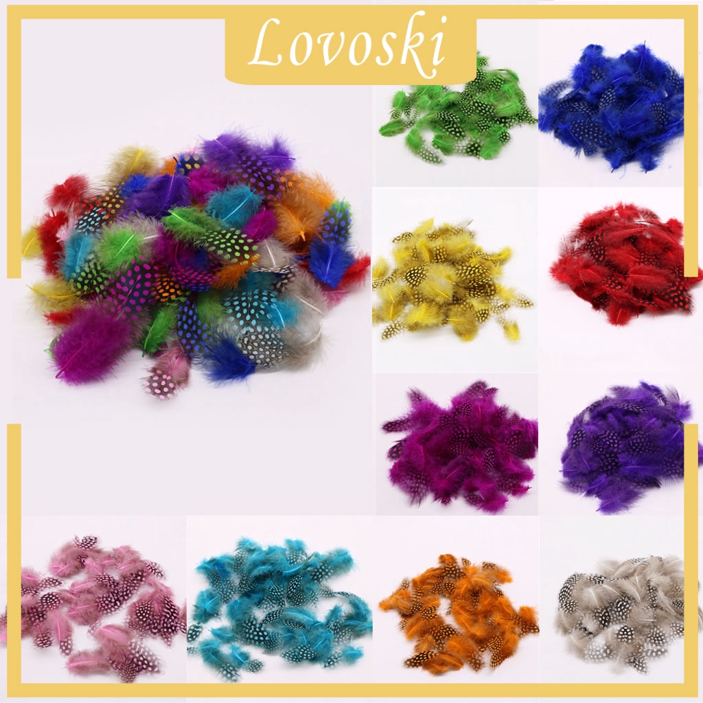 [Lovoski] 50 Lông Gà Nhuộm Màu Thủ Công DIY