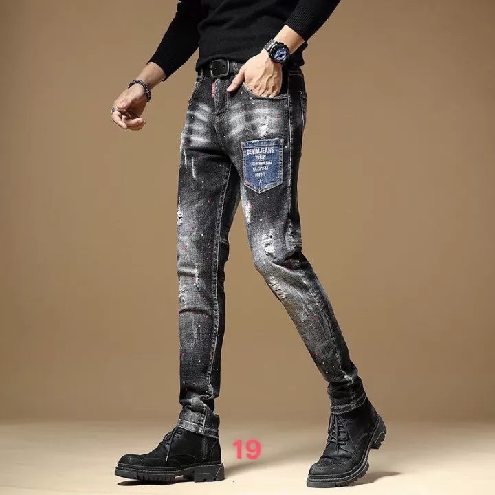 Quần short jean nam đen vẩy sơn quần bò nam cao cấp Gemini co dãn 4 chiều QB218