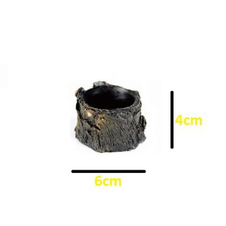 chén ăn, chén nước hình gốc cây cho bò sát