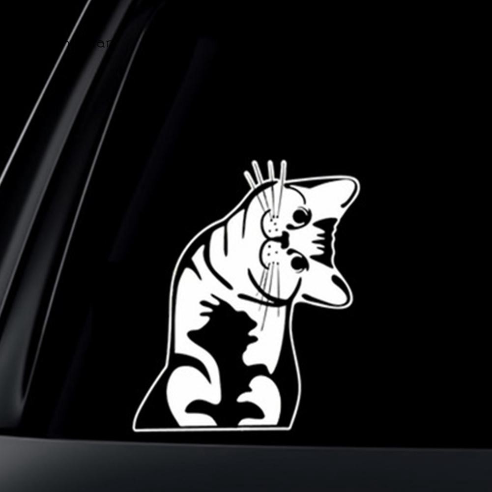 ★Sticker Dán Trang Trí Xe Hơi Hình Mèo Hoạt Hình Dễ Thương