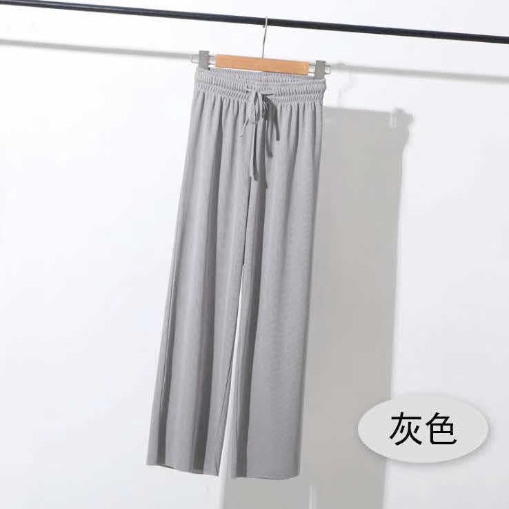 Quần Dài Ống Rộng Lưng Cao Thời Trang Mùa Hè Cho Nữ