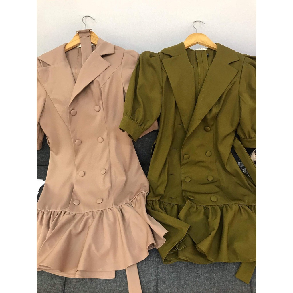 Đầm vest khoen eo công sở 2023