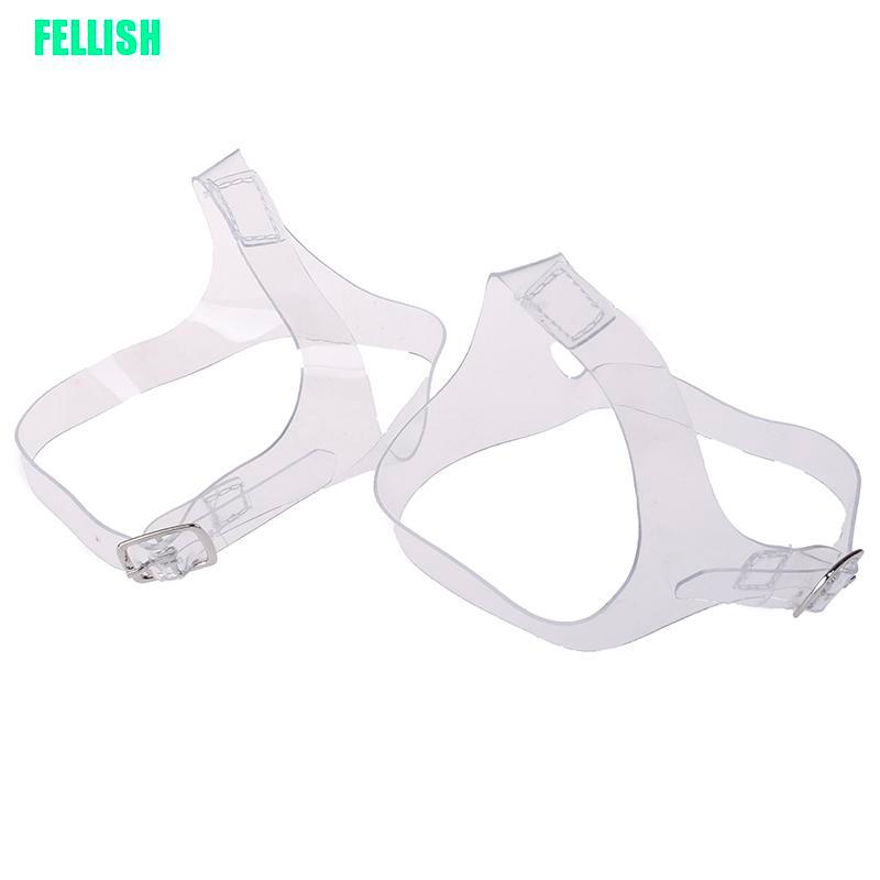 1 Cặp Dây Giày Cao Gót Trong Suốt Chống Trượt Có Khóa Gài