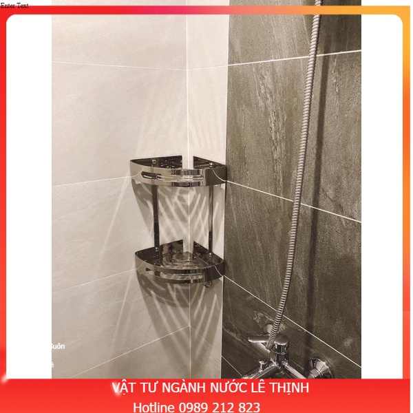 Kệ góc 2 tầng đựng đồ nhà tắm Inox 304 loại đẹp