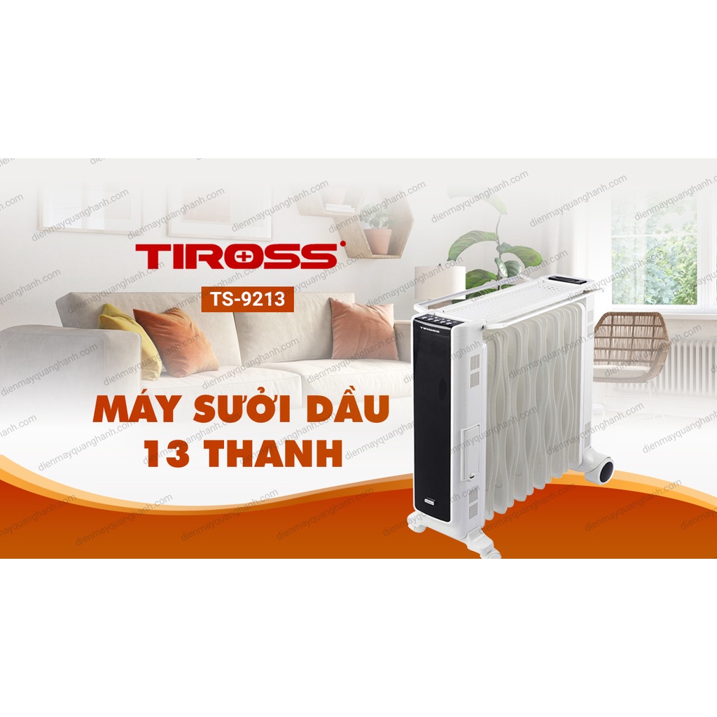 [Hàng chính hãng] Sưởi dầu Tiross TS9213 13 thanh 2500W