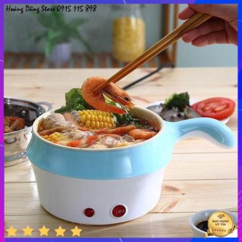 💥 FREE SHIP💥 Nồi Lẩu Điện Đa Năng Kèm Giá Hấp Có Tay Cầm Tiện Dụng 18cm, Nồi Lẩu Hấp Mini 2 Tầng Cao Cấp