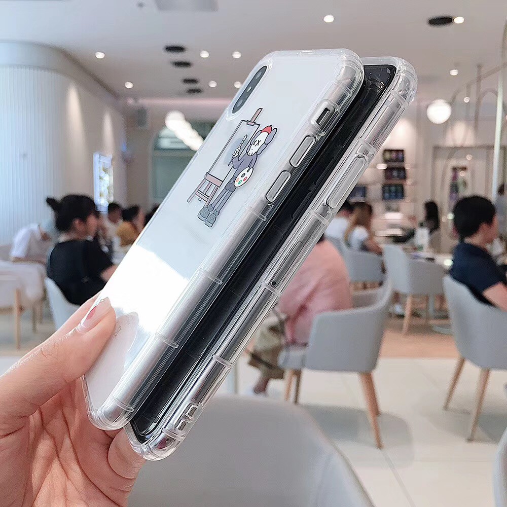Ốp điện thoại nhựa mềm trong suốt chống sốc in hình KAWS cho Iphone 11 11Pro Max X XR XSmax 6 6s 7 8Plus | BigBuy360 - bigbuy360.vn