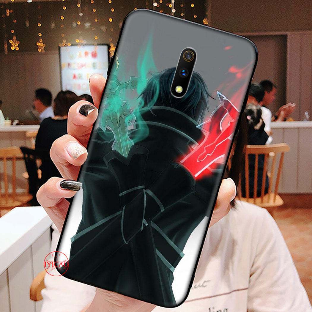 Ốp Lưng Silicone Họa Tiết Hoạt Hình Sword Art Online Cho Realme X Lite Q 2 A5 3 5 Pro 5i 5s C2 C3 X3