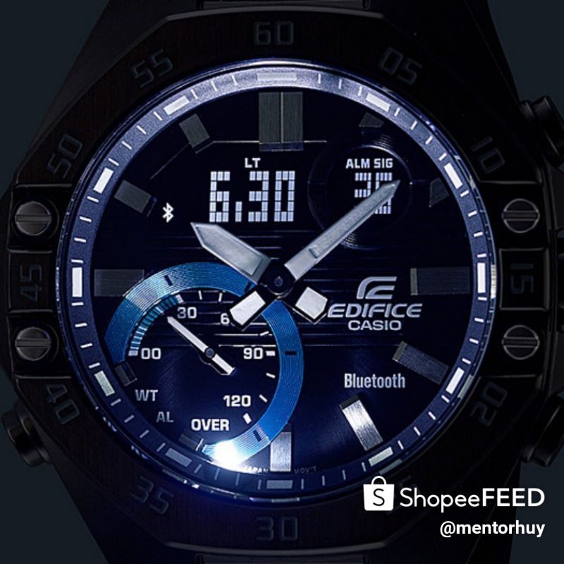 ĐỒNG HỒ THỂ THAO NAM CASIO EDIFICE ECB-10. KẾT NỐI BLUETOOTH. CẬP NHẬT GIỜ THẾ GIỚI TỰ ĐỘNG. 5 CHỨC NĂNG BÁO THỨC