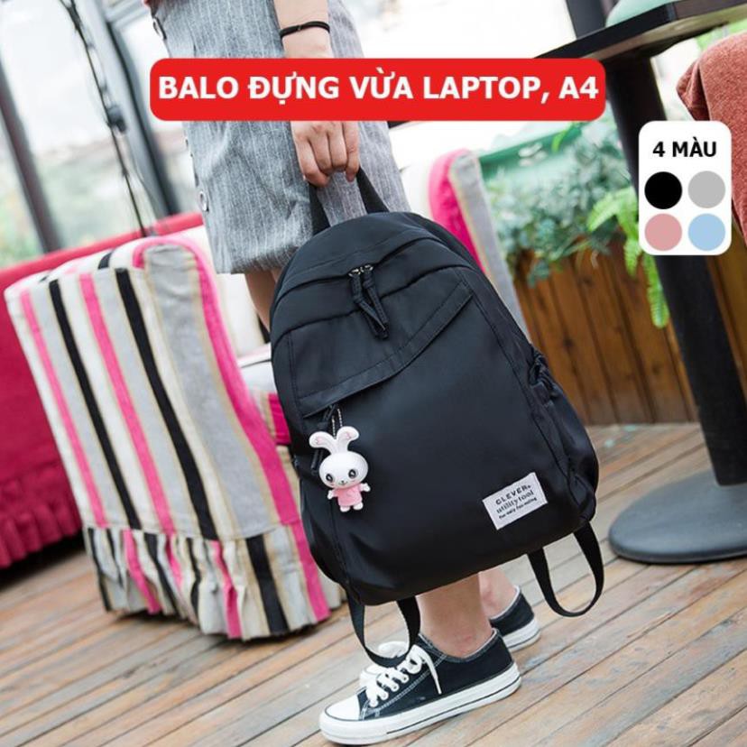 Balo thời trang ulzzang chống thấm nước tặng kèm móc thỏ Clever TX29