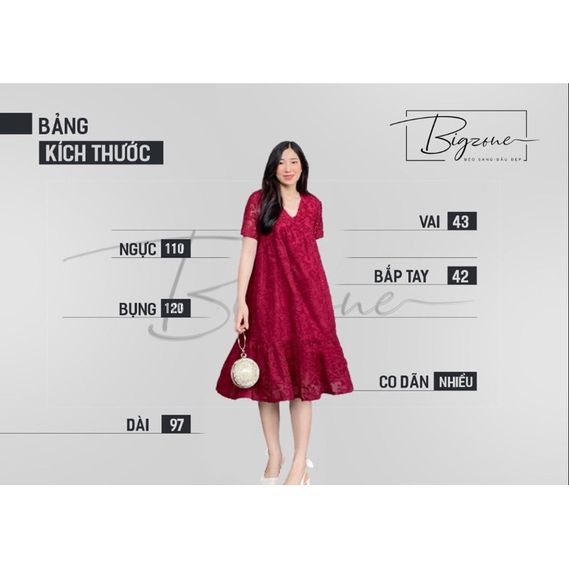 Váy đầm bầu bigsize thời trang thiết kế chất ren 2 lớp thoáng mát freesize từ 45 đến 75kg