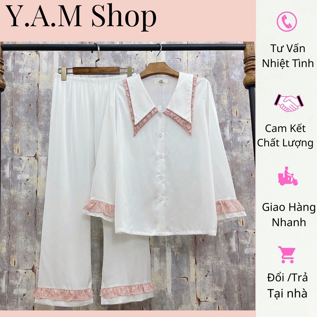 Đồ Bộ Mặc Nhà Pijama Lụa Latin, Mango Quần Dài - HÀNG CAO CẤP THIẾT KẾ - Size từ 40-60kg