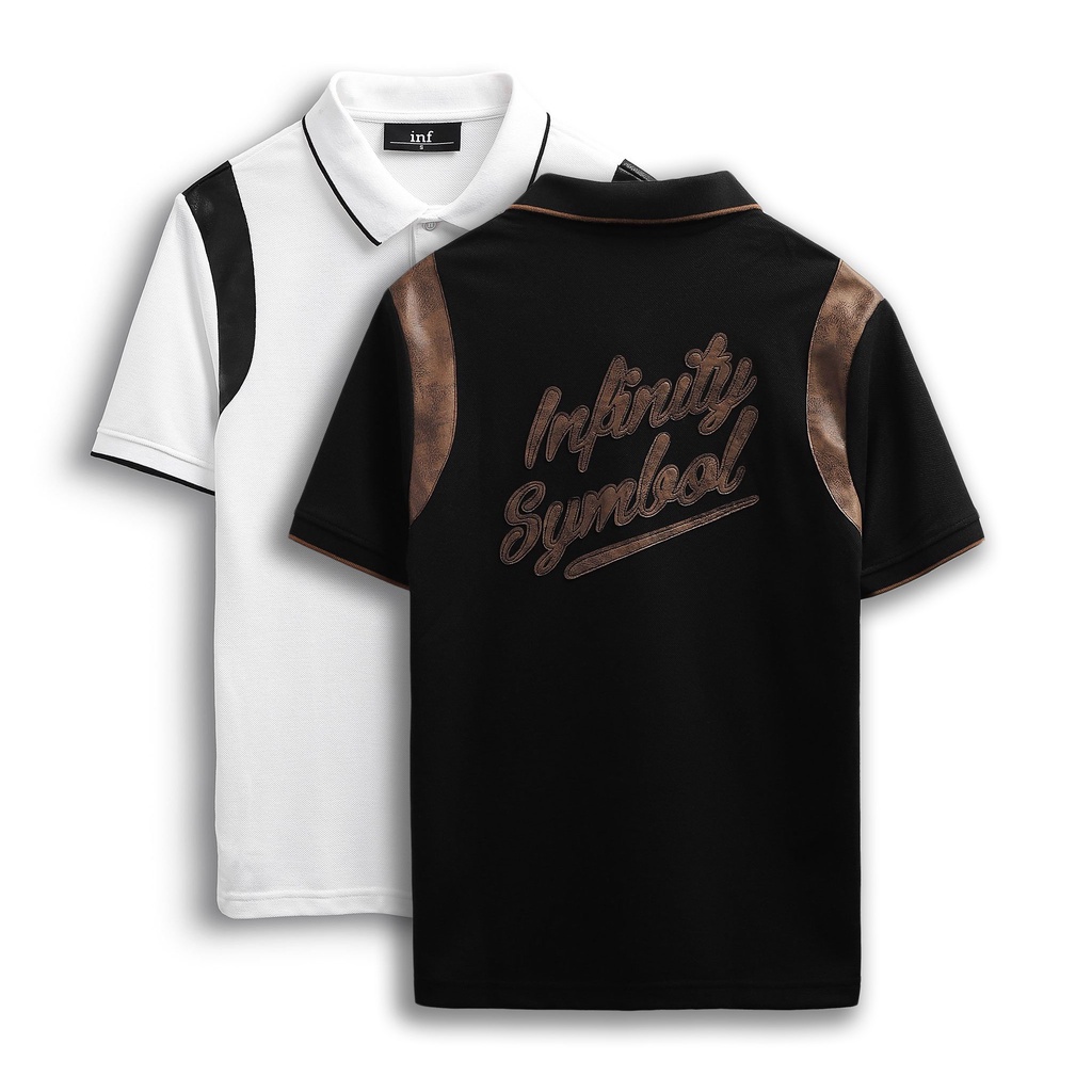 Áo Thun Polo Nam Có Cổ Mix Viền Da Tay Ngắn Vải Cotton Cap Cấp INF PL002691 SOMEHOW | BigBuy360 - bigbuy360.vn