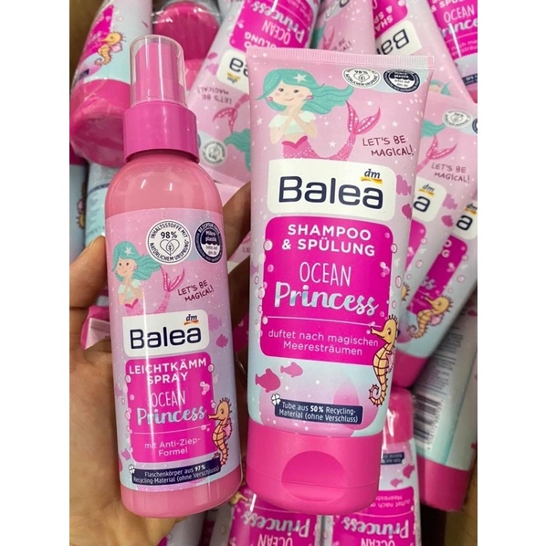 Dầu gội xả dưỡng tóc 2in1 Balea Litte Princess 200ml cho bé- HÀNG CHUẨN ĐỨC