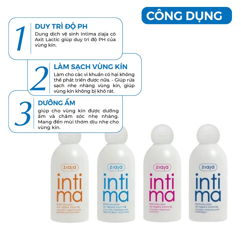 Dung dịch vệ sinh phụ nữ Intima Ziaja 200ml Ba Lan