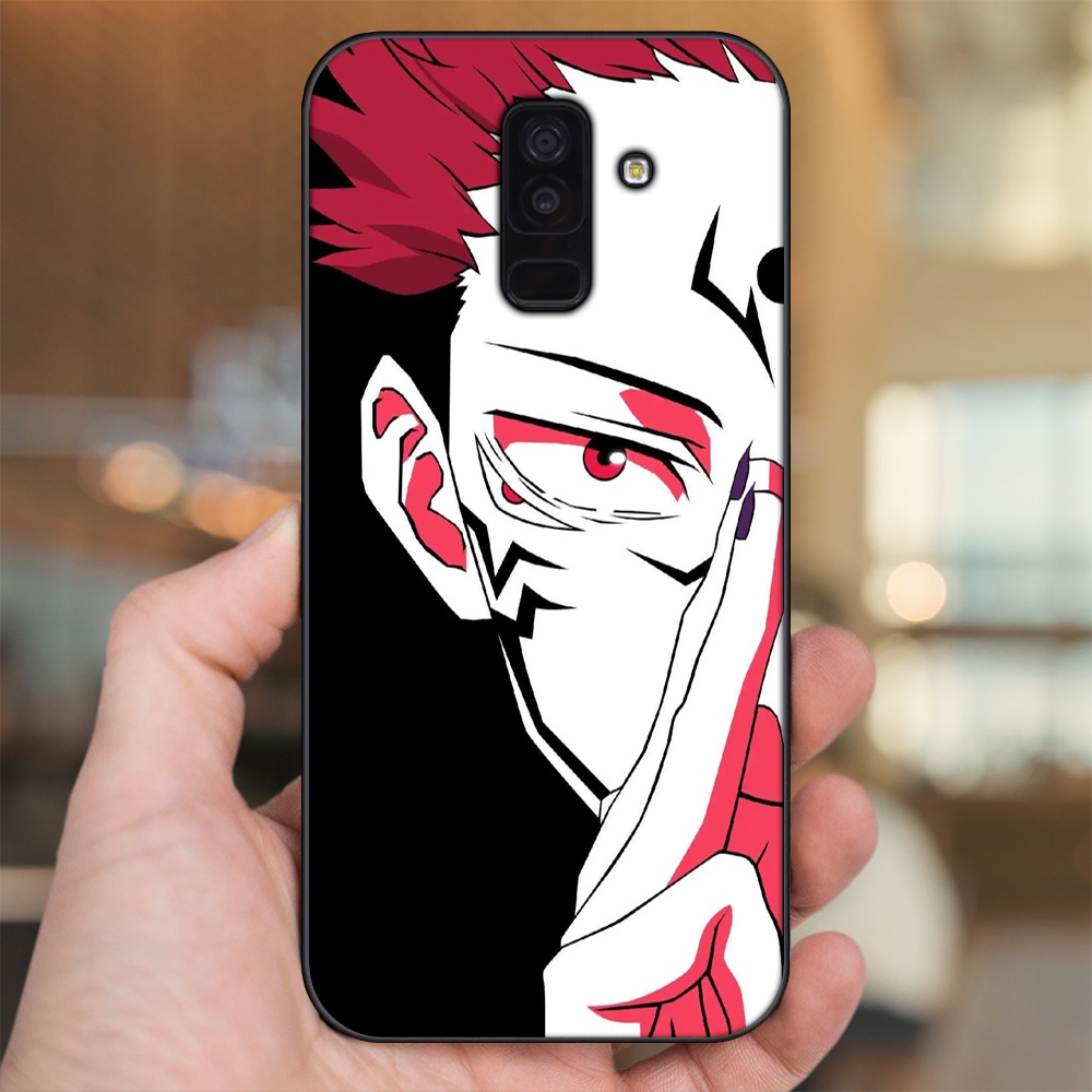Ốp lưng Samsung A6 Plus viền đen in hình Yuji Jujutsu Kaisen