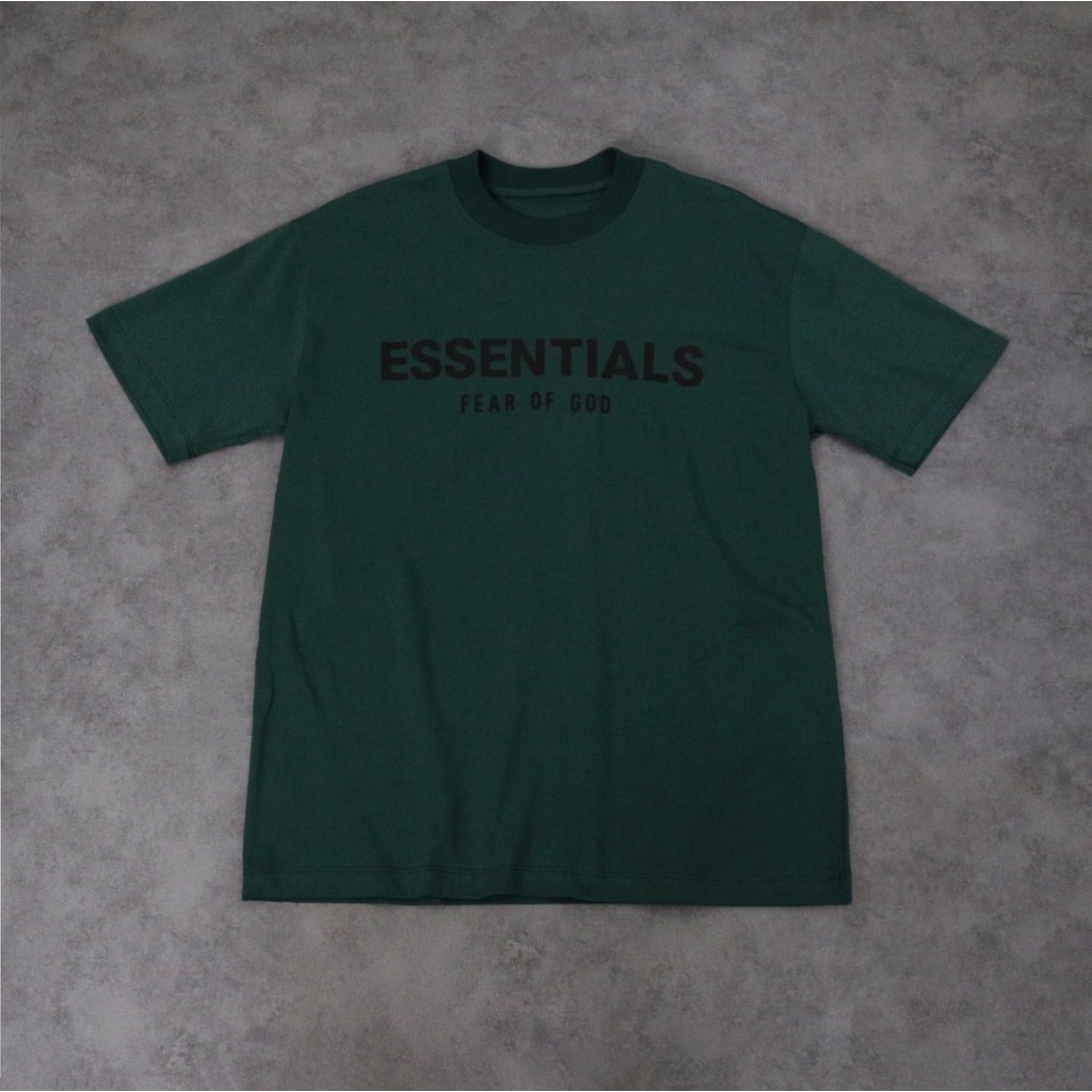 Áo Phông ESSENTIALSS LOGO Nổi Xanh Win Siêu Hot Phong Cách Thời trang Cá Tính, Cotton Phối Chữ In Cao Su Fom UNISEX