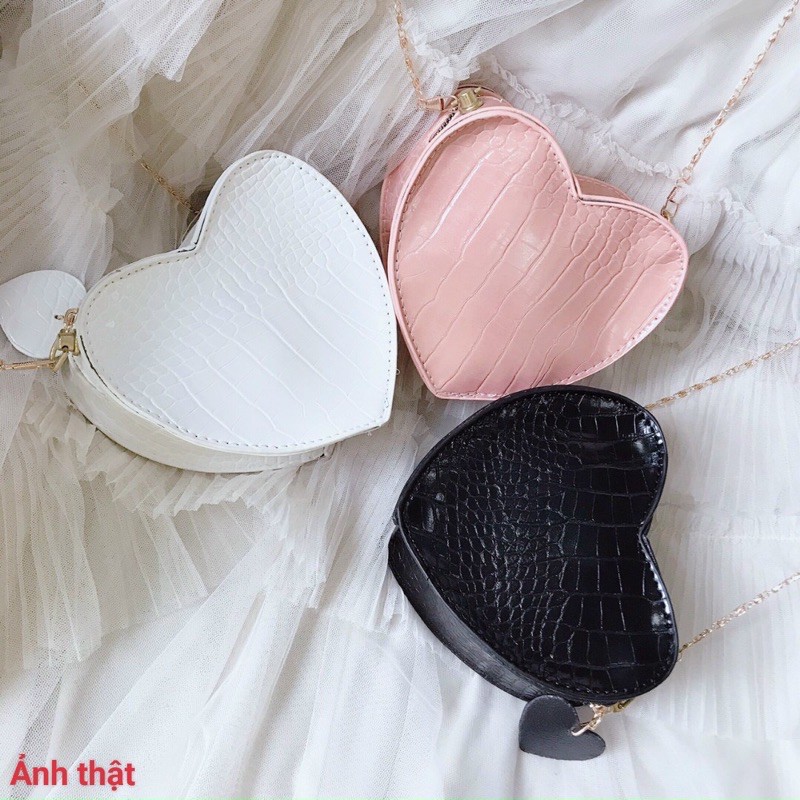 Túi đeo chéo trái tim mini