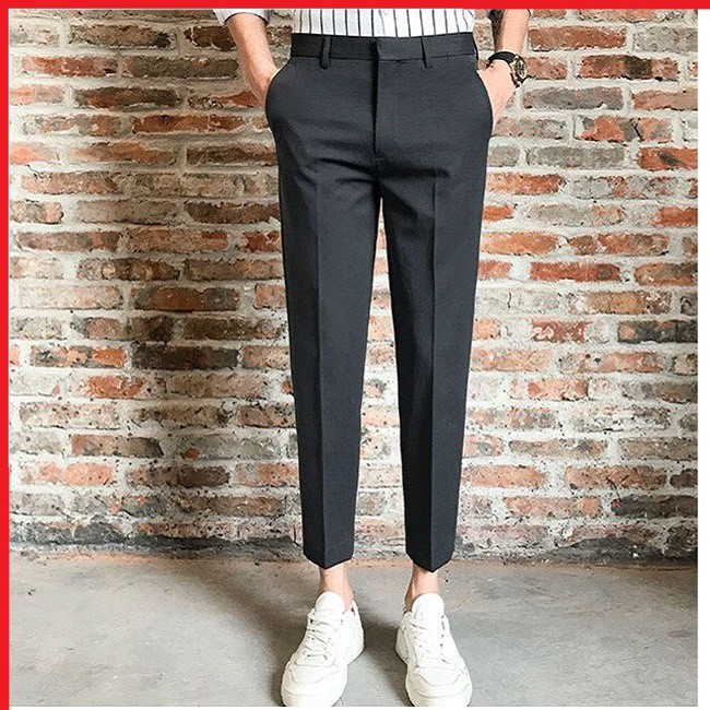 Quần Tây Nam Hàn Quốc Ống Côn Cao Cấp - Full màu: Xanh, đen, xám, kem chất vải co giãn dày dặn, form Slimfit hàn quốc | BigBuy360 - bigbuy360.vn