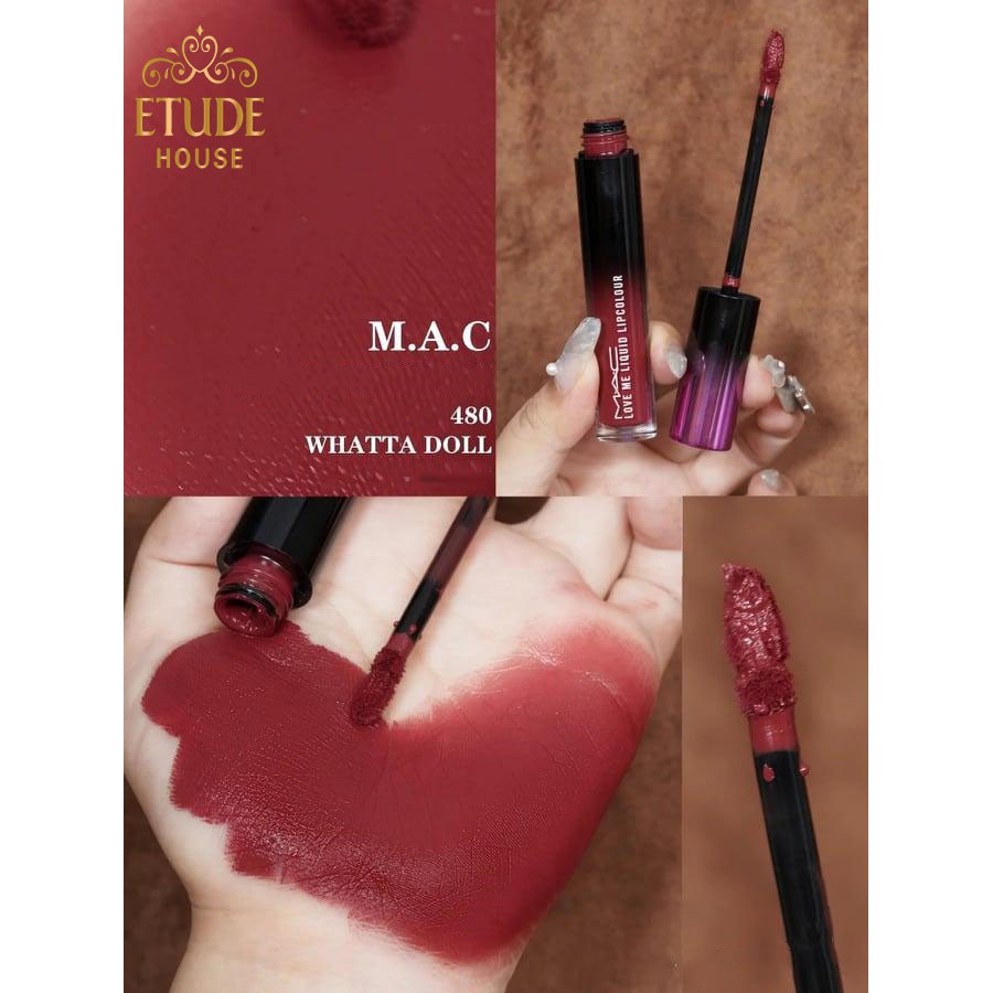 Son MAC Kem Love Me Liquid Lipcolour - Liquid Lipstick 3.1ml. Chứa Dưỡng ẩm New 2021