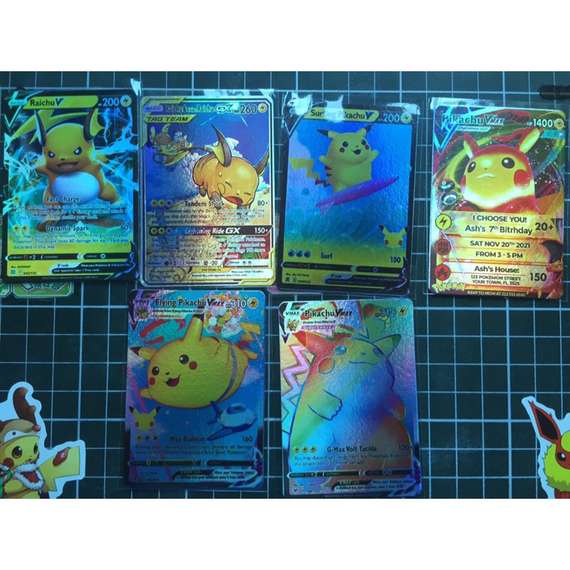 Thẻ Bài Pokemon Pikachu V,Vmax