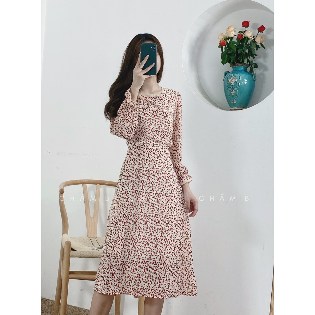Đầm Dài Tay Cổ Ren Nhiều Màu Vintage (ảnh thật) - V.029 | BigBuy360 - bigbuy360.vn