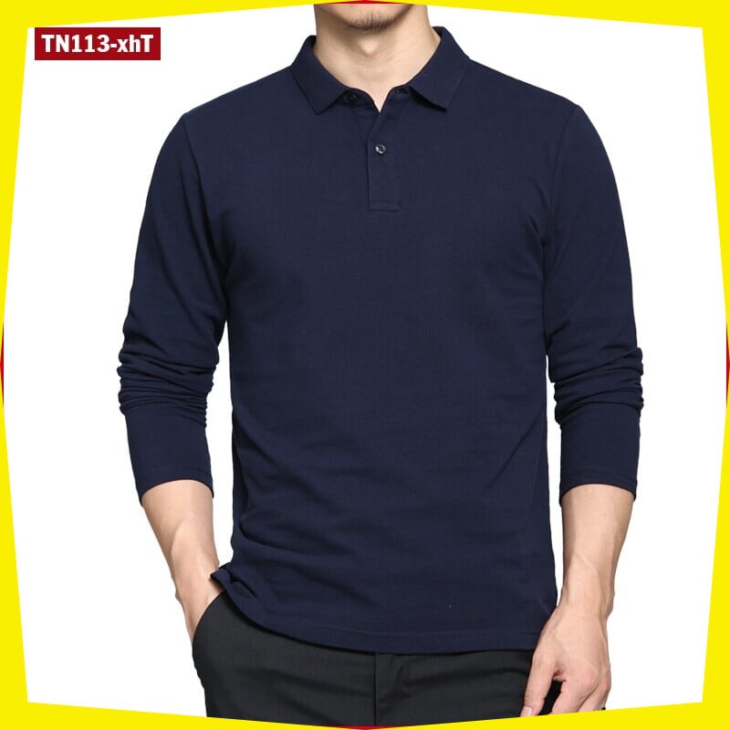 áo thun nam tay dài trơn có cổ TN113 nhiều màu sắc chất sợi tre pha trẻ trung | BigBuy360 - bigbuy360.vn