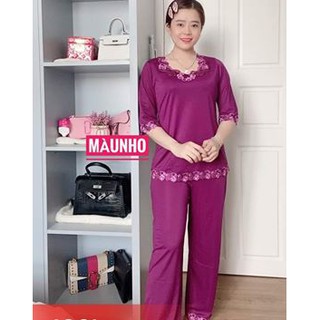 Đồ bộ mặc nhà thun lạnh tay lỡ quần dài