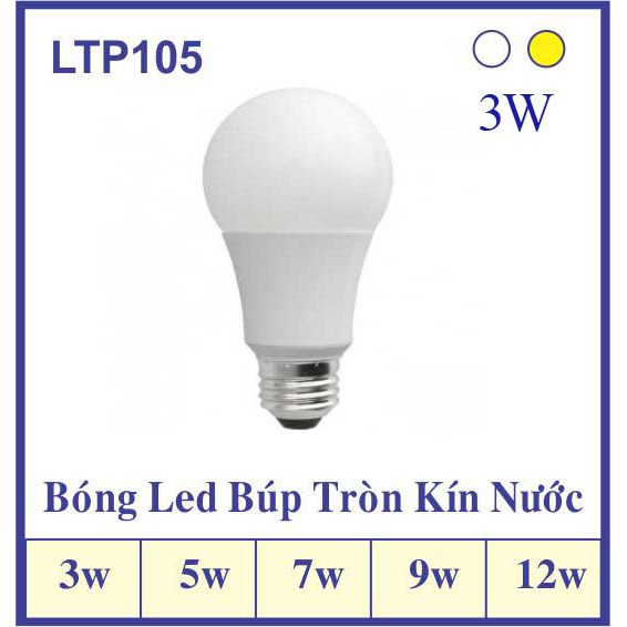 Bóng Búp Tròn Kín Nước – Bóng Đèn Led Tròn trang trí ngoài trời - BH 12 Tháng Của LTP Lighting