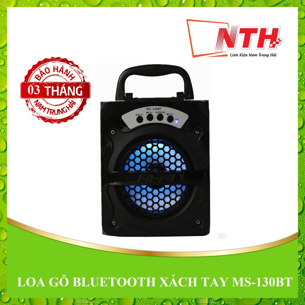 [Mã ELHACE giảm 4% đơn 300K] [NTH] LOA GỖ BLUETOOTH XÁCH TAY MS-130BT