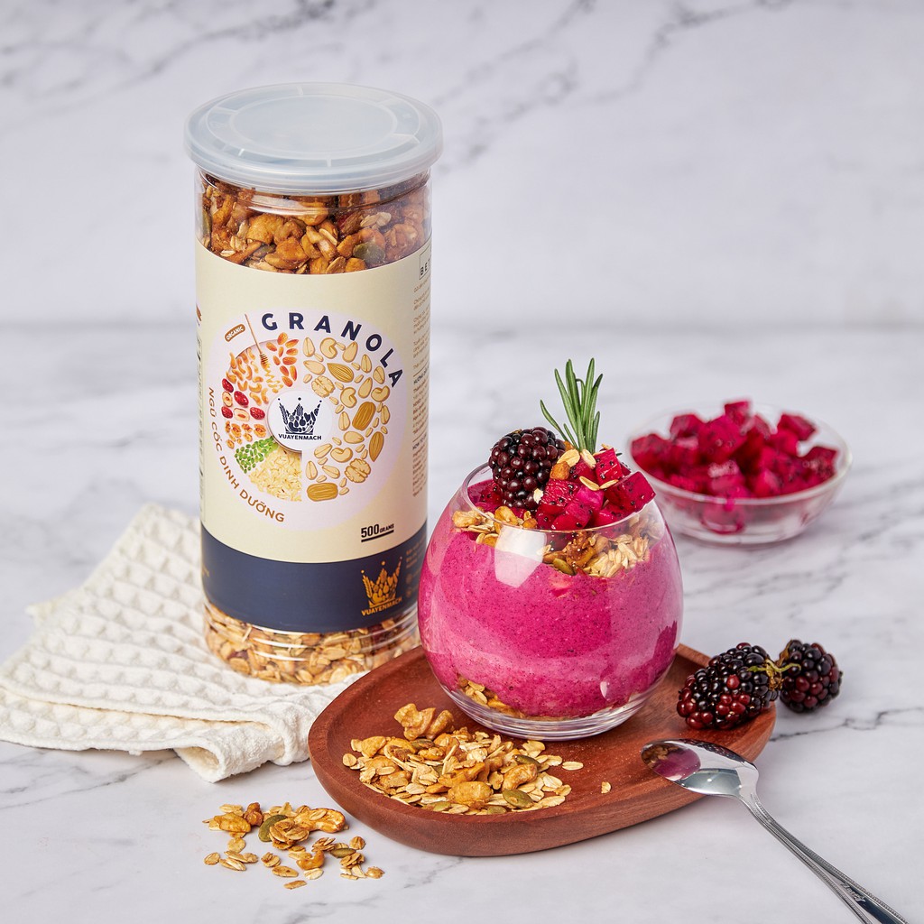 Ngũ cốc Granola Thượng hạng VUA YẾN MẠCH Eatclean Ăn Kiêng Healthy Food 250gr