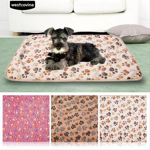 Chăn mềm mại in hình bàn chân chó cho thú cưng