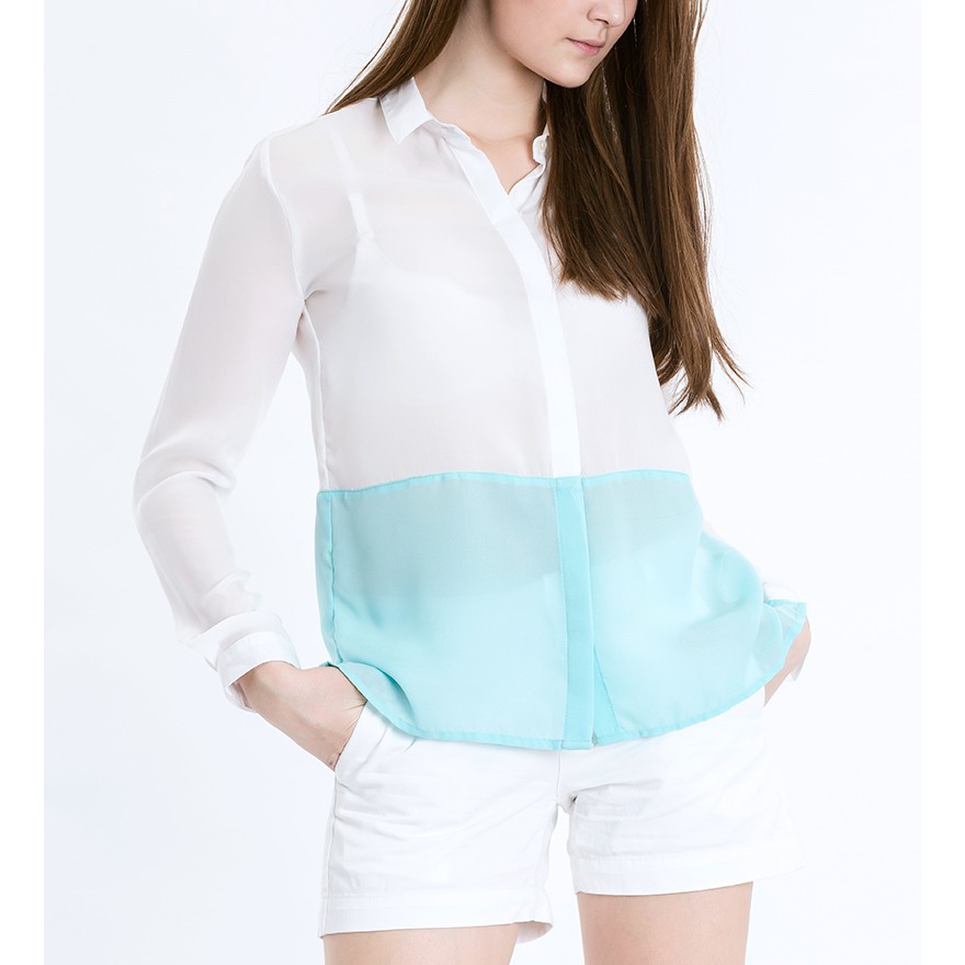 Áo kiểu nữ The cosmo Colour block blouse TC2001011