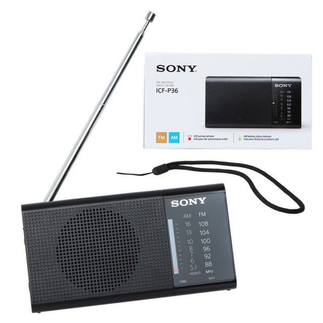 ĐÀI RADIO SONY ICF-P36 BỎ TÚI CHÍNH HÃNG