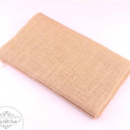 Khăn trải bàn vải bố loại trơn phong cách rustic dài 2m6 trang trí bàn