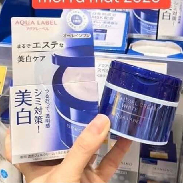 Kem dưỡng da 5 in 1 Aqualabel Shiseido xanh 90g dành cho da thường đến dầu
