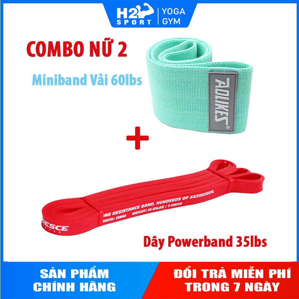 [Combo Nữ] Dây Tập Mông Miniband ❤️FREE SHIP❤️ Dây Kháng Lực Powerband Tập Gym Cho Nữ, Gym, Yoga