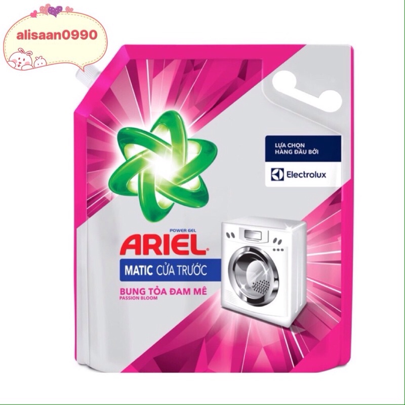 NƯỚC GIẶT ARIEL CỬA TRƯỚC BUNG TOẢ ĐAM MÊ TÚI 3,05KG