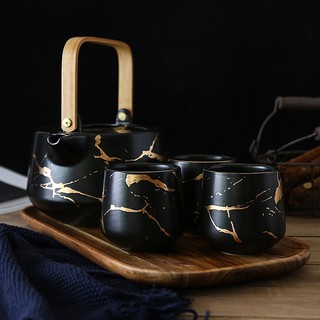 Bộ Ấm Trà Gốm Sứ Cao Cấp