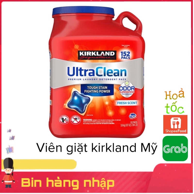 Viên Giặt Kirkland Ultra Clean 152 Viên Nhập Từ Mỹ