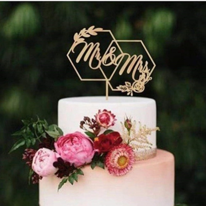 Chữ Ghim Trang Trí Bánh &quot;MRS&quot; Cho Tiệc Cưới