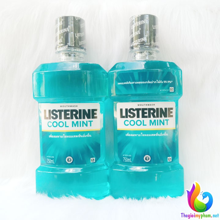 Combo 2 Nước Súc Miệng Listerine Cool Mint 750ml