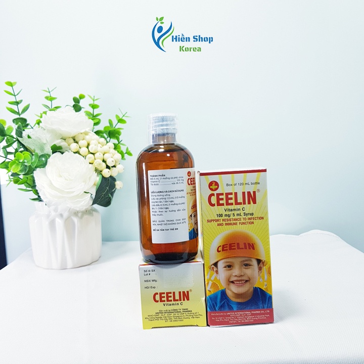 Ceelin Siro Vitamin C tăng sức đề kháng với nhiễm khuẩn và chức năng miễn dịch cho bé