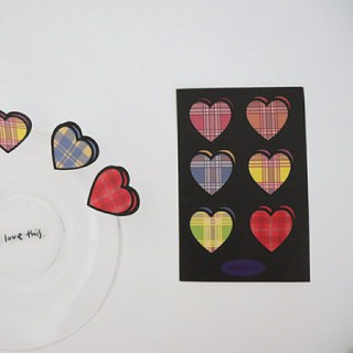 Sticker Trái Tim Caro/ Stickers Dán Trang Trí