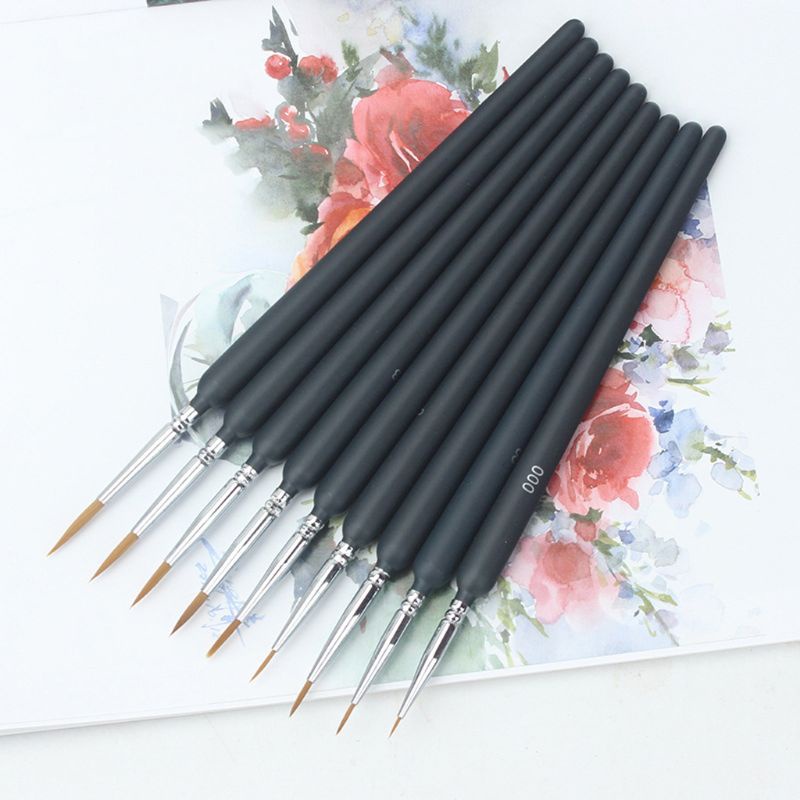 Bộ 9 Cọ Vẽ Tranh Sơn Dầu Cho Bảng Canvas