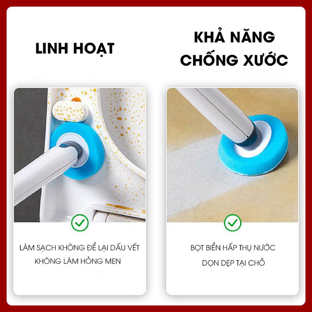 Cây chổi cọ vệ sinh thông minh dụng cụ cọ rửa nhà tắm toilet khử khuẩn dùng 1 lần - Cây cọ nhà vệ sinh gọn nhẹ sạch bẩn