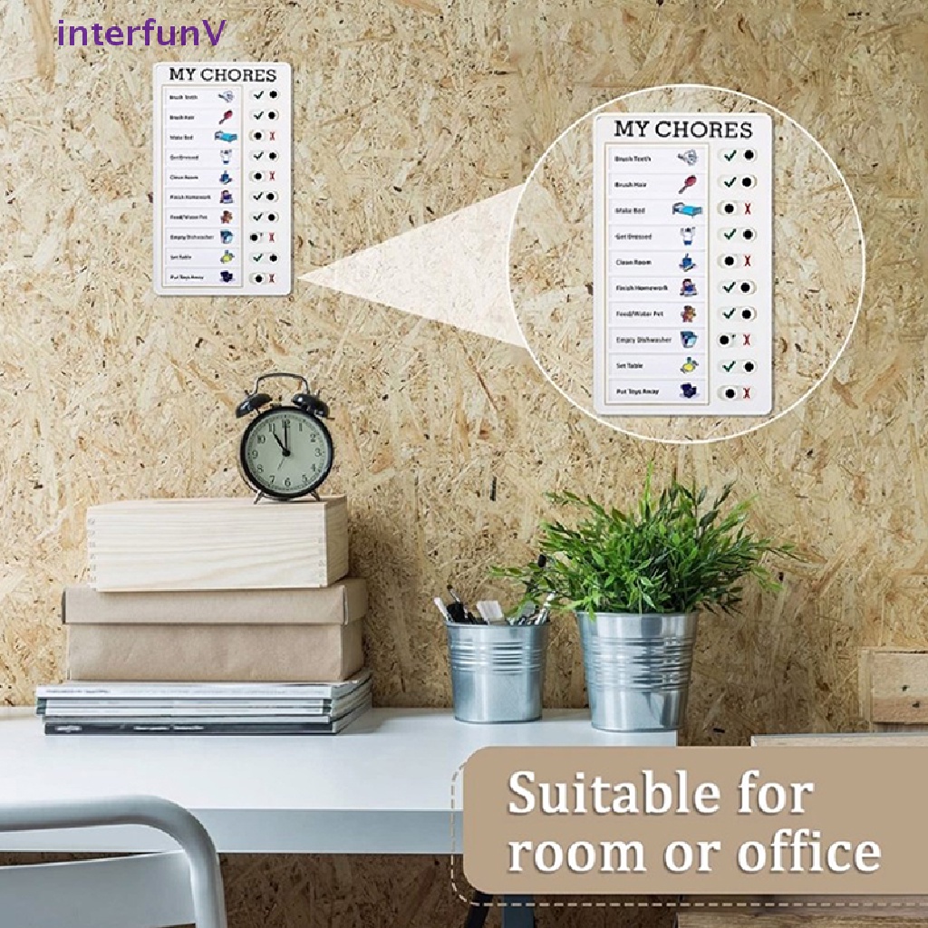 [InterfunV] Bảng Ghi Nhớ Treo Tường Đa Năng Có Thể Điều Chỉnh My Chores Checklist [Mới]