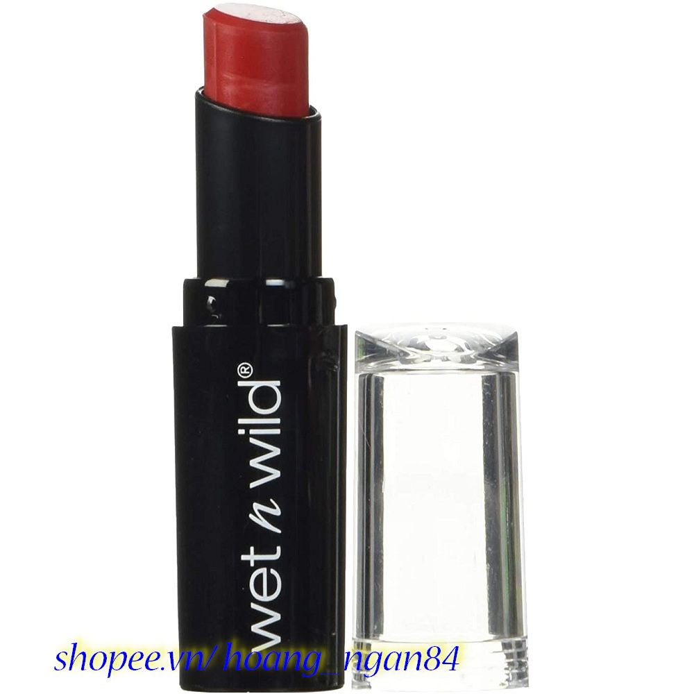 Son Lì Lâu Trôi Màu 911D Đỏ Tươi Wet N Wild Stoplight Red MegaLast Lip Color