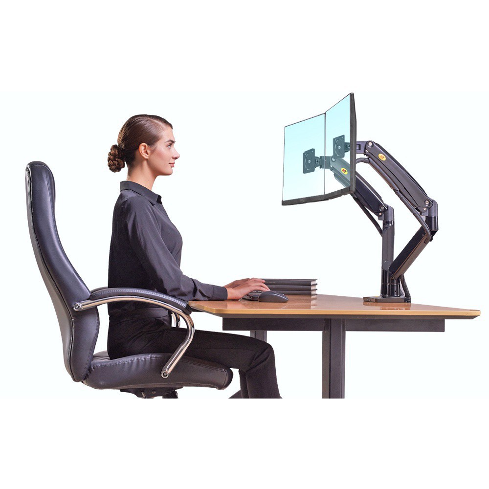 Giá Treo Hai Màn Hình Máy Tính North Bayou F195A Lắp Cho Màn Hình Từ 22 inch - 32 inch Hàng Nhập Khẩu Màu Trắng | BigBuy360 - bigbuy360.vn