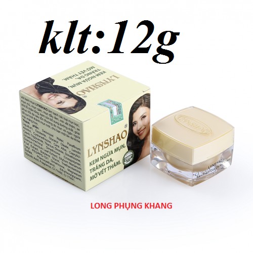 KEM NGỪA MỤN - TRẮNG DA - MỜ VẾT THÂM LYNSHAO 12g (HÀNG CHÍNH HÃNG)